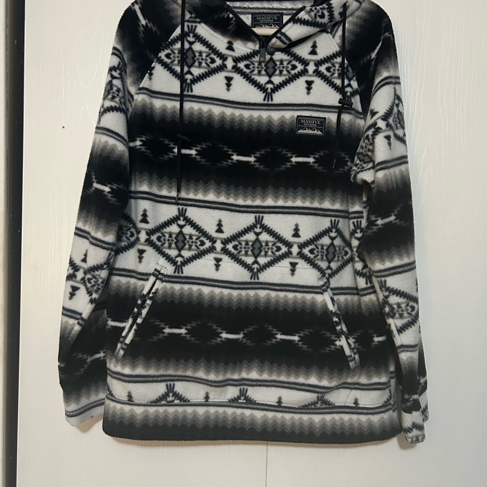 Massive Outdoor Black and White Hoodie